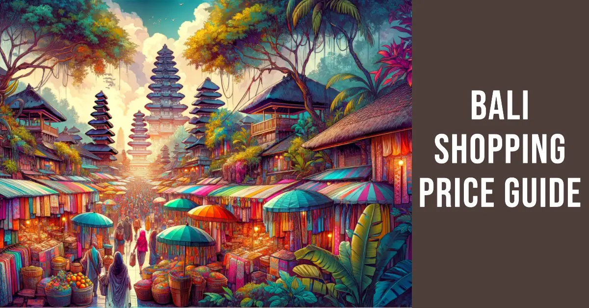 Bali Shopping Price Guide 2024