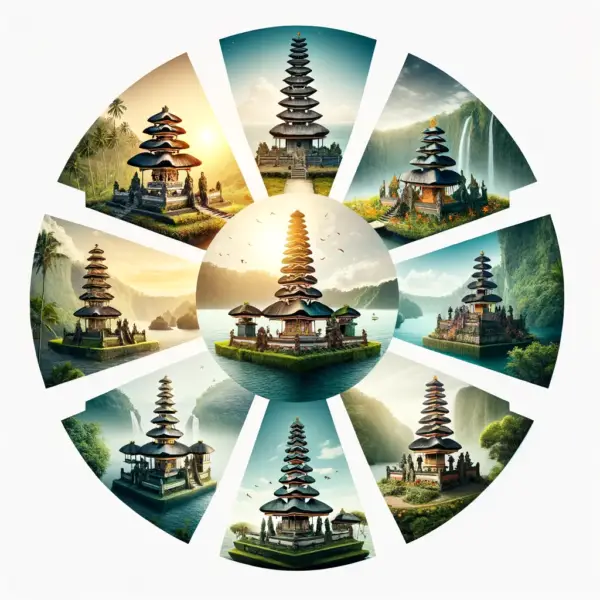 An image of the nine directional temples of Bali