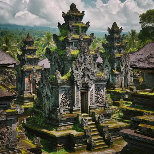 A photo of a Majapahit temple ruins in Bali.