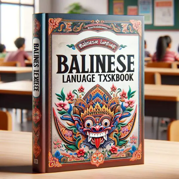 A photo of a Balinese language textbook